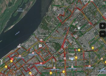 Самара встала в мёртвых 9-бальных пробках вечером 18 ноября