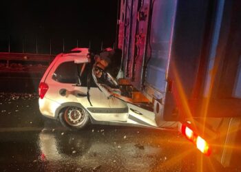 В Самарской области «Калина» влетела под стоящий грузовик. Пассажир легковушки погиб