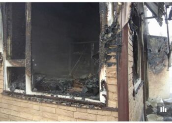 В Самаре сгорел павильон «Продукты Ермолино» на Антонова-Овсеенко