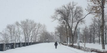 В Самаре и по области до конца дня ожидается сильный мокрый снег и порывы ветра
