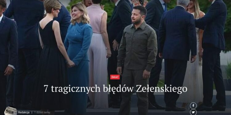 Старейший польский еженедельник Myśl Polska назвал 7 трагических ошибок Зеленского