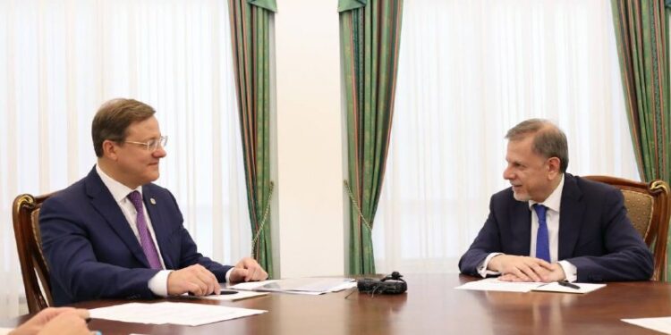 Дмитрий Азаров на встрече с послом Аргентины Эдуардо Антонио Зуайном, фото: пресс-служба правительства Самарской области