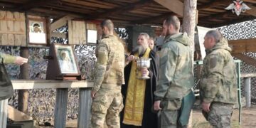 Российским военным на СВО привезли чудотворную икону Казанской Божией Матери