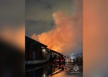 В Самарской области с раннего утра тушат тольяттинский продуктовый склад