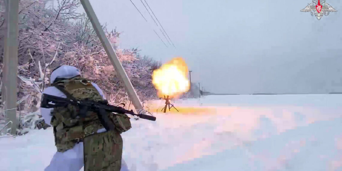 Расчёт «кочующего» 120-мм миномета 2Б11 разведывательного подразделения группировки войск «Запад», фото: t.me/mod_russia