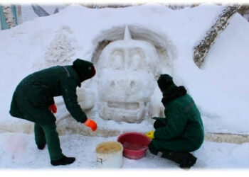Дракон, елочка и Дед Мороз: самарские «сидельцы» посоревновались в конкурсе на лучшую снежную фигуру