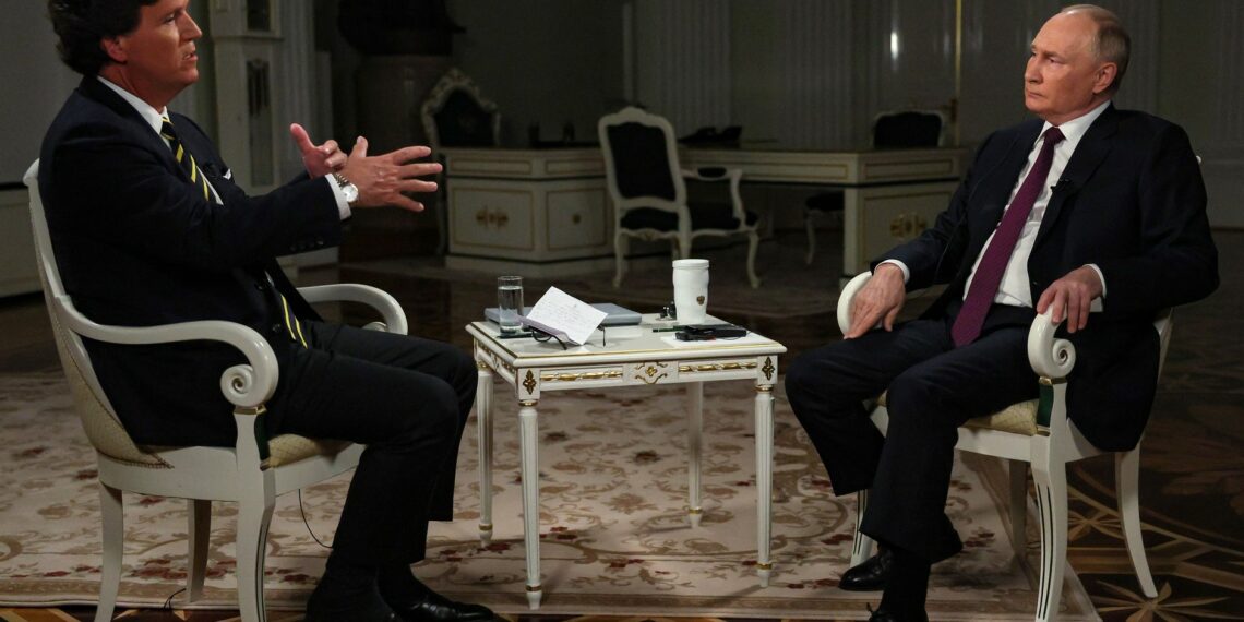 Владимир Путин и Такер Карлсон, фото: kremlin.ru