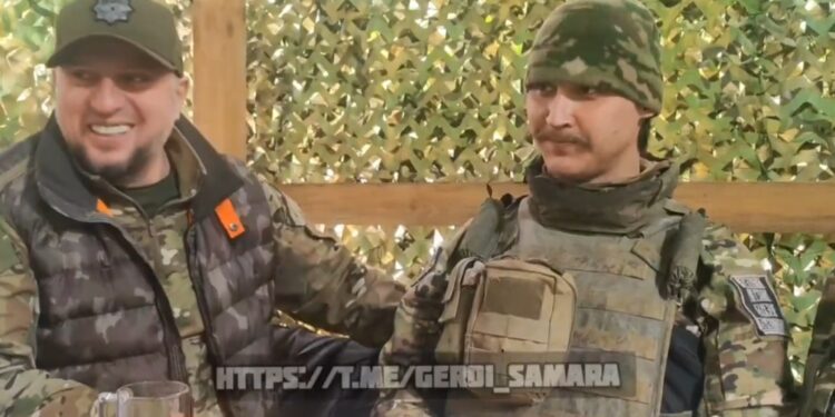 Апти Алаудинов и Марат (боец из Самары) , фото: t.me/AptiAlaudinovAKHMAT
