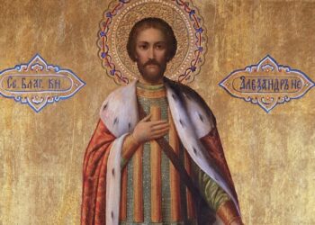 На СВО из Самары отправили икону Святого Александра Невского XIX века