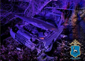 В Самаре молодой водитель на вазовской «двенашке» въехал в дерево