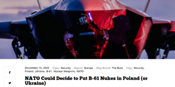 TNI: НАТО может разместить ядерные боеголовки B-61 в Польше или на Украине
