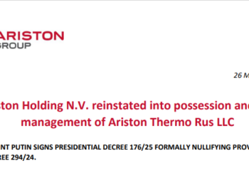 Первый пошел: в Россию вернулся ушедший из-за санкций итальянский бренд Ariston