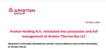 Первый пошел: в Россию вернулся ушедший из-за санкций итальянский бренд Ariston