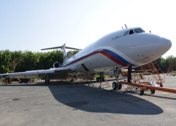 Самарский «Авиакор» дождался права взять себе стоящий 15 лет в его цеху ТУ-154Б