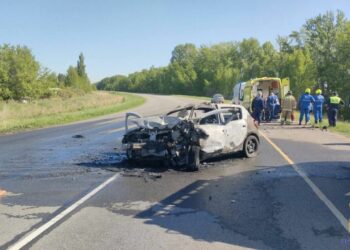 В Самарской области в лобовом столкновении иномарок погиб мужчина
