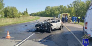 В Самарской области в лобовом столкновении иномарок погиб мужчина