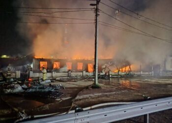 В Самарской области сгорело придорожное кафе «Очаг»