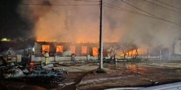 В Самарской области сгорело придорожное кафе «Очаг»