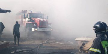 Под Самарой крупный пожар унес жизнь человека