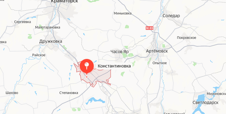 Константиновка, ДНР, фото: Яндекс.Карты