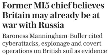 Экс-глава британской Службы безопасности заявила, что Лондон уже в состоянии войны с РФ