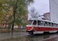 В Самаре на улице Полевой загорелся трамвай