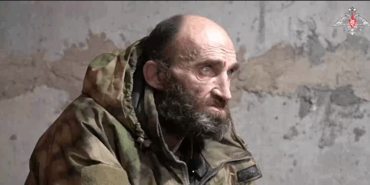 Пленный солдат ВСУ, фото: Минобороны РФ