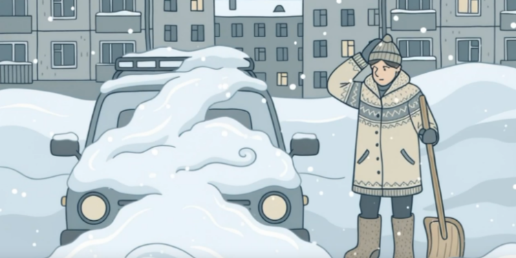 МЧС России составило пошаговую инструкцию, как правильно откапывать автомобиль из снега