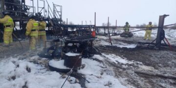 В Самарской области произошел пожар на нефтяной скважине — пострадали четыре человека