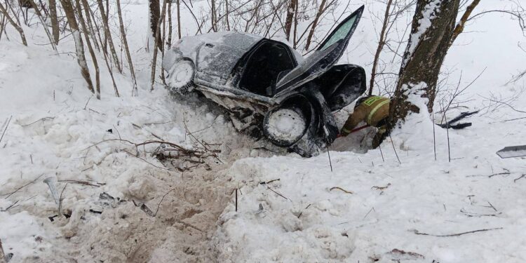 В Самарской области молодой водитель погиб, съехав в кювет и врезавшись в дерево