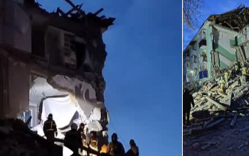 Удар БпЛА в Сызрани обрушил подъезд многоквартирного жилого дома — под завалами люди