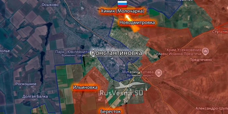 Битва за Константиновку: бойцы армии России прорвались во все районы города