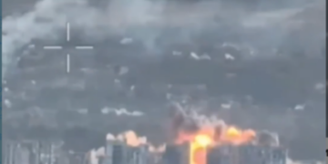 Опубликовано видео применения ФАБ-1500 по Орехову в Запорожской области и Славянску в ДНР