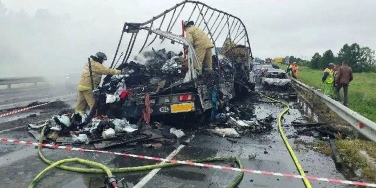 ДТП с 4 сгоревшими автомобилями в Самарской области спровоцировали дорожные работы